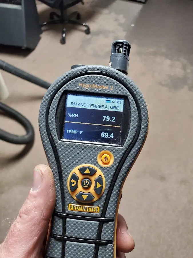 Moisture meter humidity assessment for Fire & Smoke Damage Restoration in Greenwich