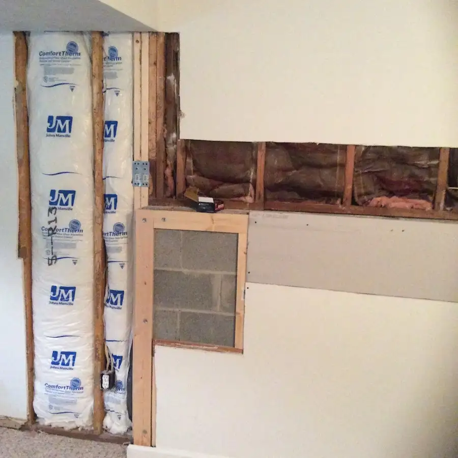 Wall insulation replacement during Structural Drying in Greenwich